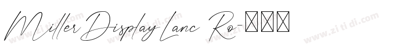 MillerDisplayLanc Ro字体转换